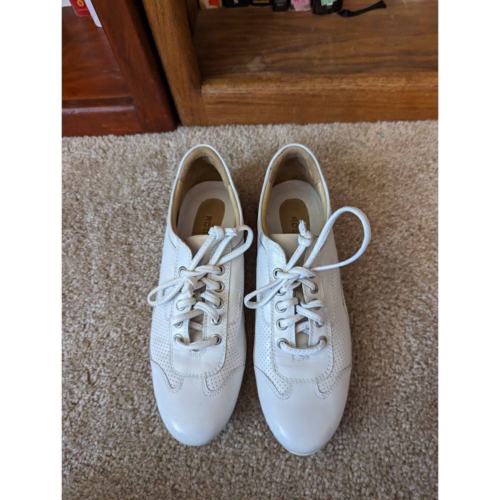 Robert zur white leather sneakers sz 36 euc
